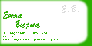 emma bujna business card